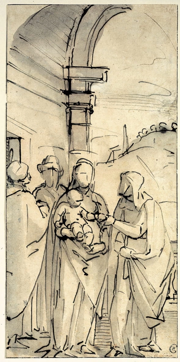 La Sacra Famiglia coi santi Anna e Gioacchino - Statens Museum for Kunst